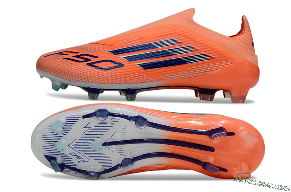 Adidas F50 Elite Laceless FG Firm Ground Soccer Cleats - Red/Blue/Silver 0