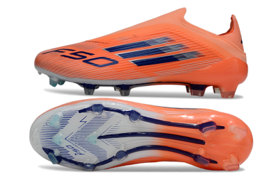 Adidas F50 Elite Laceless FG Firm Ground Soccer Cleats - Red/Blue/Silver