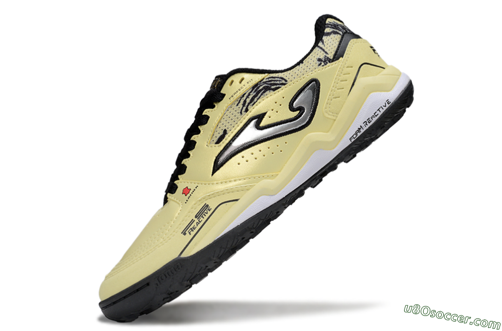 Joma Top Flex TF Artificial Turf Soccer Shoes - Yellow/Silver/Black 5