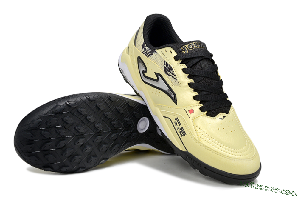 Joma Top Flex TF Artificial Turf Soccer Shoes - Yellow/Silver/Black 3