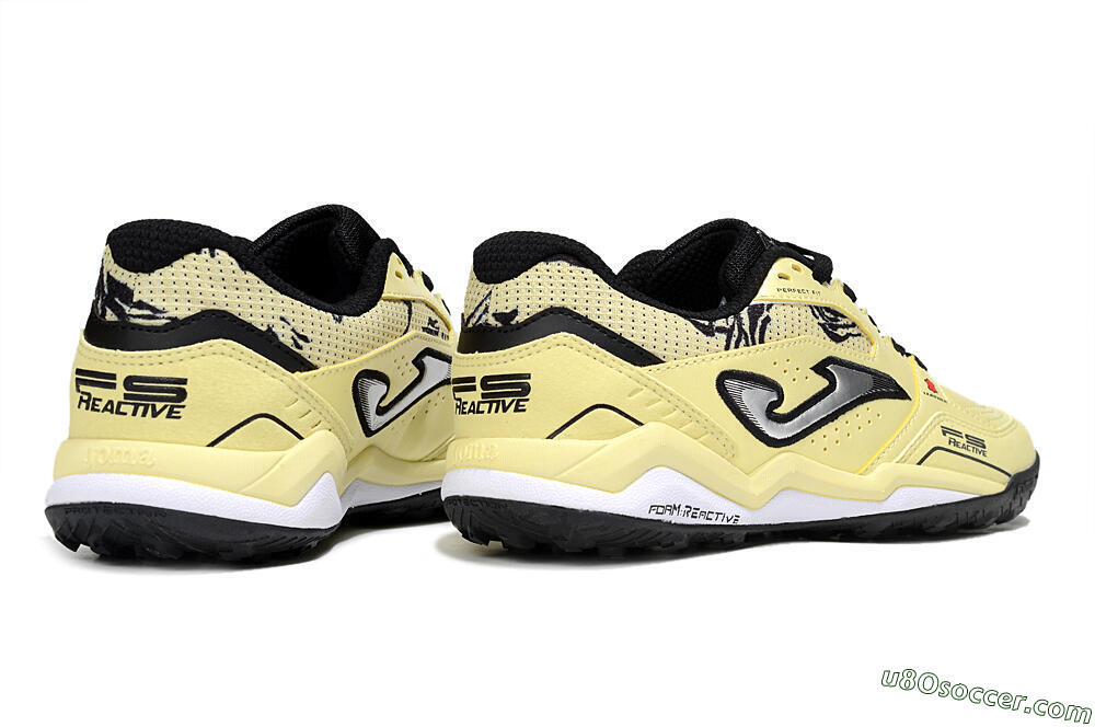 Joma Top Flex TF Artificial Turf Soccer Shoes - Yellow/Silver/Black 6