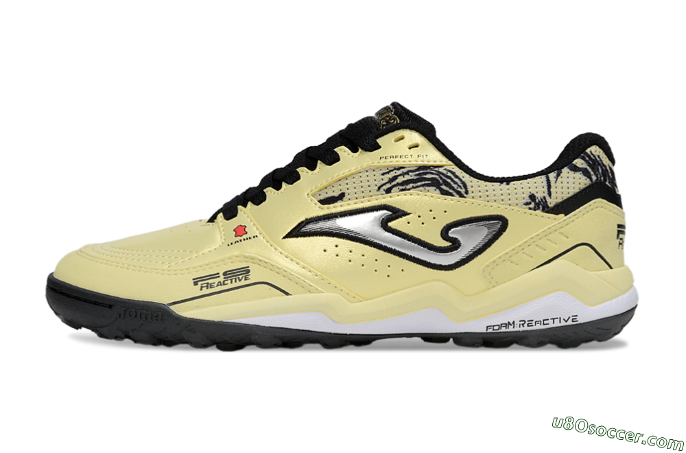 Joma Top Flex TF Artificial Turf Soccer Shoes - Yellow/Silver/Black 2