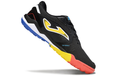 Joma Top Flex TF Artificial Turf Soccer Shoes - Black/Yellow/Red