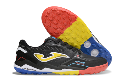 Joma Top Flex TF Artificial Turf Soccer Shoes - Black/Yellow/Red