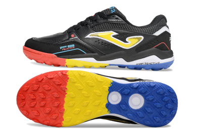 Joma Top Flex TF Artificial Turf Soccer Shoes - Black/Yellow/Red