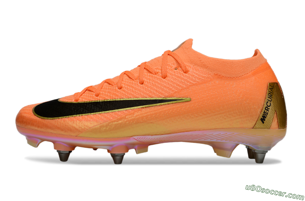 Nike Air Zoom Mercurial Vapor 16 Elite SG Soft Ground Soccer Cleats - Red/Black/Gold 2