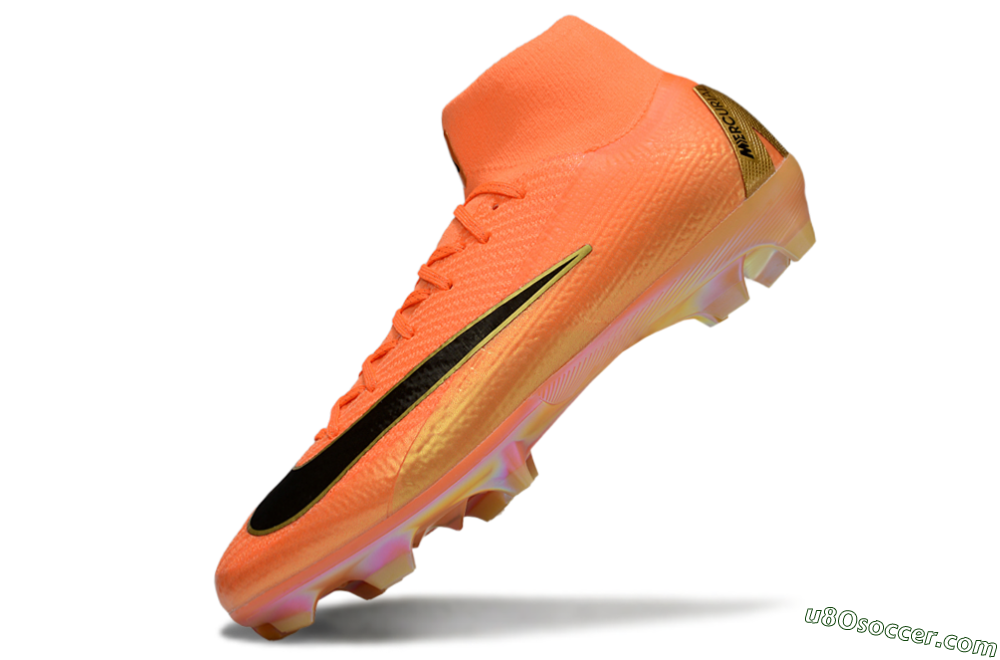 Nike Air Zoom Mercurial Superfly 10 Elite FG Firm Ground Soccer Cleats - Red/Black/Gold 5