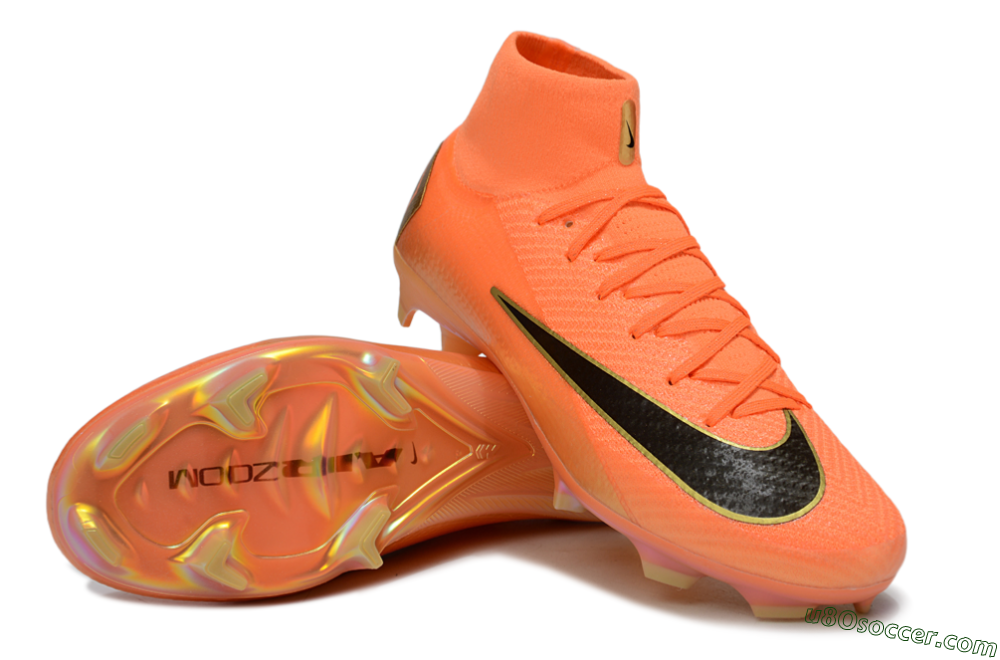 Nike Air Zoom Mercurial Superfly 10 Elite FG Firm Ground Soccer Cleats - Red/Black/Gold 3