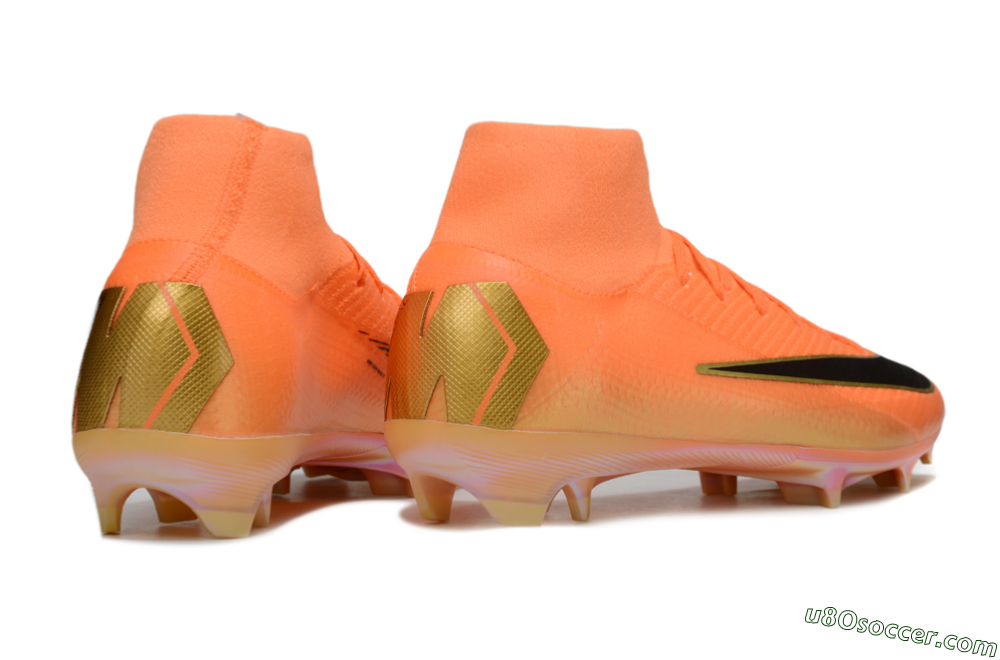 Nike Air Zoom Mercurial Superfly 10 Elite FG Firm Ground Soccer Cleats - Red/Black/Gold 6