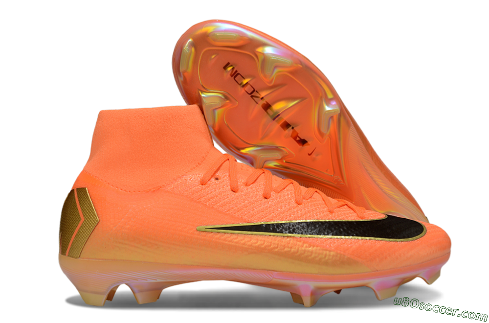 Nike Air Zoom Mercurial Superfly 10 Elite FG Firm Ground Soccer Cleats - Red/Black/Gold 1
