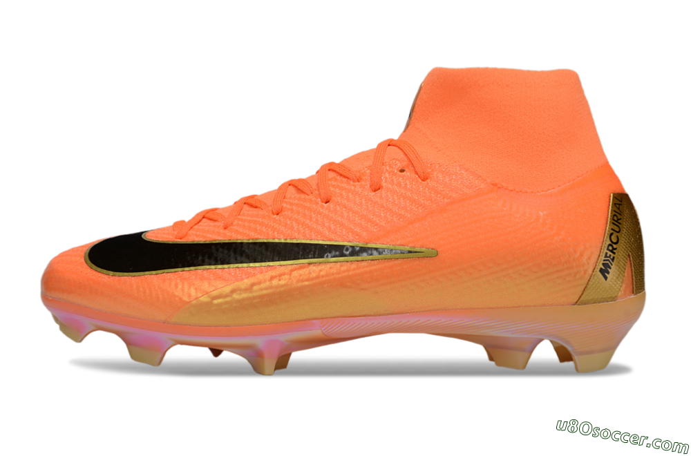 Nike Air Zoom Mercurial Superfly 10 Elite FG Firm Ground Soccer Cleats - Red/Black/Gold 2