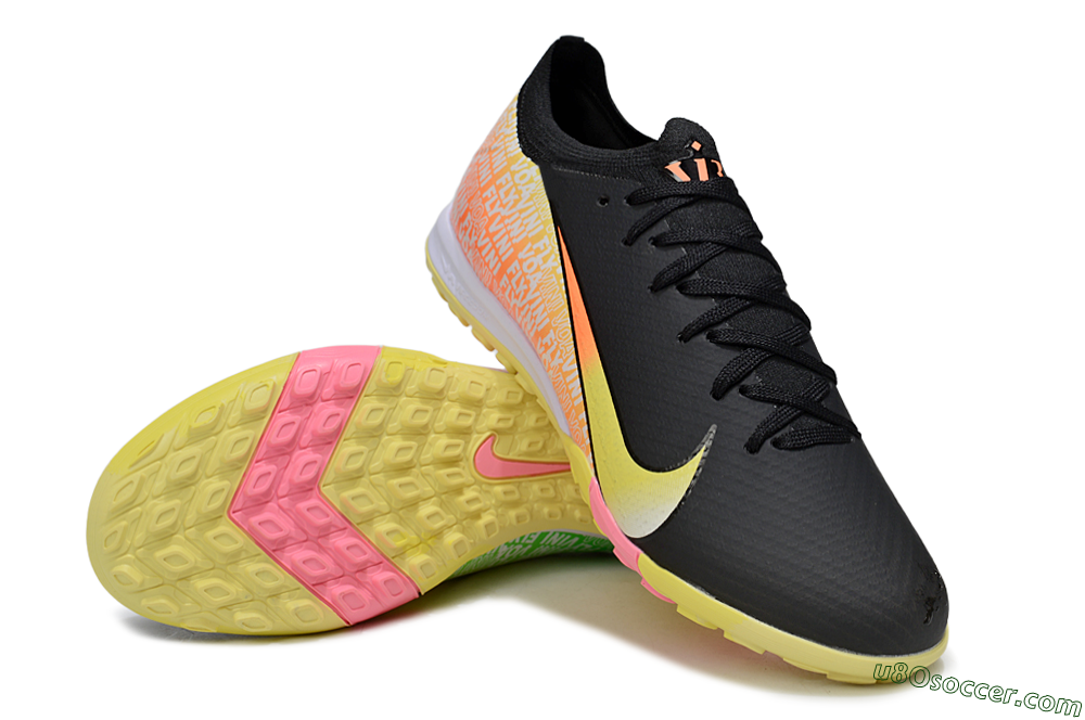 Nike Air Zoom Mercurial Vapor 16 Elite TF Artificial Turf Soccer Shoes - Black/Yellow/White 3