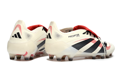 Adidas Predator 25 Elite Foldover Tongue AG Artificial Grass Soccer Cleats - White/Black/Red