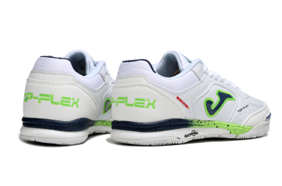 Joma Top Flex IC Indoor & Futsal Soccer Shoes - White/Blue/Yellow