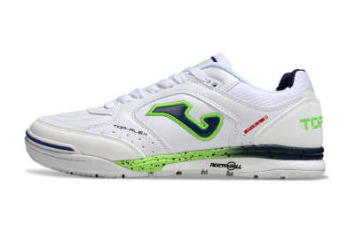 Joma Top Flex IC Indoor & Futsal Soccer Shoes - White/Blue/Yellow