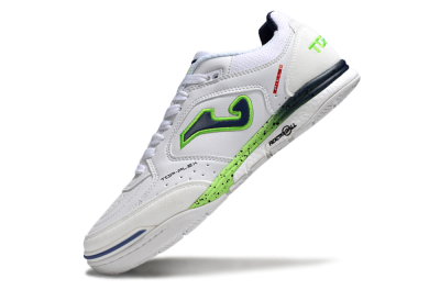 Joma Top Flex IC Indoor & Futsal Soccer Shoes - White/Blue/Yellow