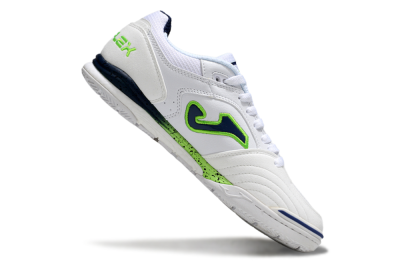 Joma Top Flex IC Indoor & Futsal Soccer Shoes - White/Blue/Yellow