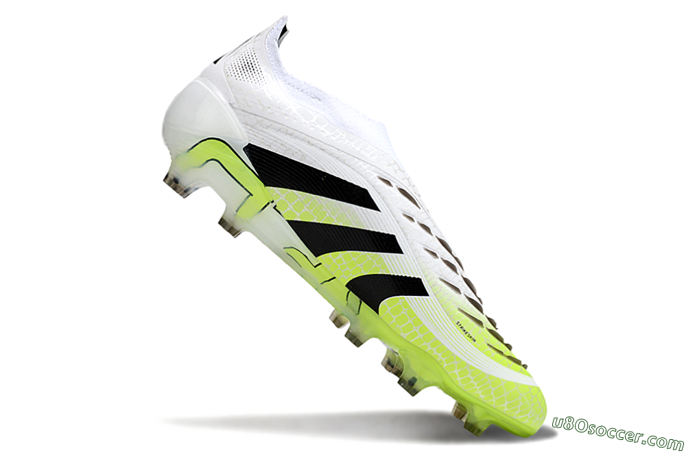 Adidas Predator 25 Elite Laceless FG Firm Ground Soccer Cleats - White/Black/Yellow 4