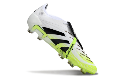 Adidas Predator 25 Elite Foldover Tongue FG Firm Ground Soccer Cleats - White/Black/Yellow