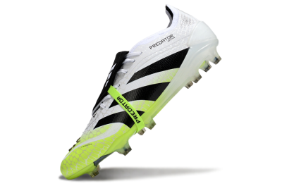 Adidas Predator 25 Elite Foldover Tongue FG Firm Ground Soccer Cleats - White/Black/Yellow