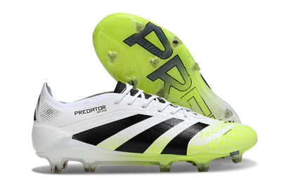 Adidas Predator 25 Elite FG Firm Ground Soccer Cleats - White/Black/Yellow