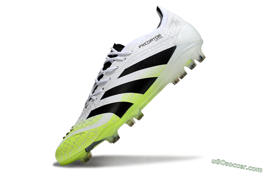 Adidas Predator 25 Elite FG Firm Ground Soccer Cleats - White/Black/Yellow 5