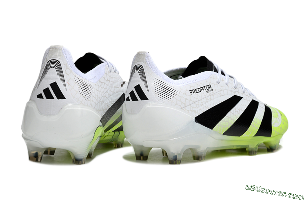 Adidas Predator 25 Elite FG Firm Ground Soccer Cleats - White/Black/Yellow 6