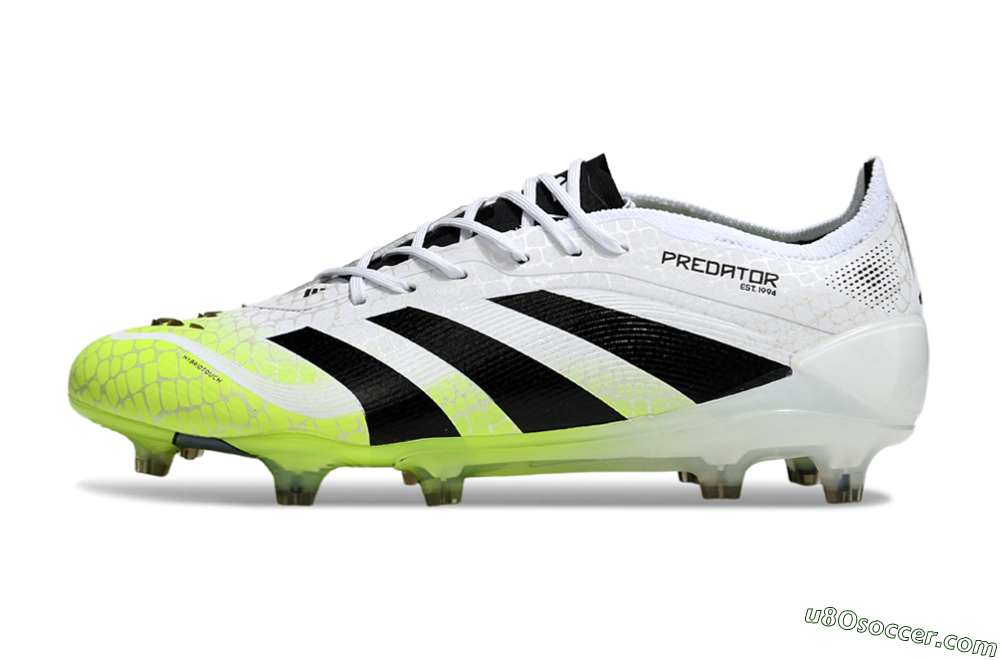 Adidas Predator 25 Elite FG Firm Ground Soccer Cleats - White/Black/Yellow 2