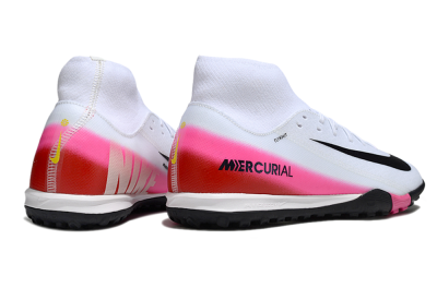 Nike Air Zoom Mercurial Superfly 10 Academy TF Artificial Turf Soccer Shoes - White/Black/Pink