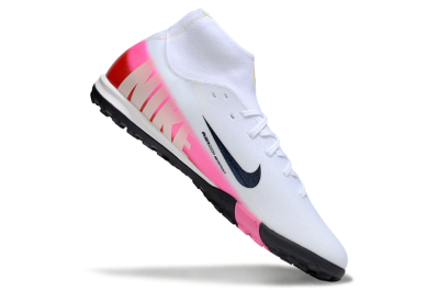 Nike Air Zoom Mercurial Superfly 10 Academy TF Artificial Turf Soccer Shoes - White/Black/Pink