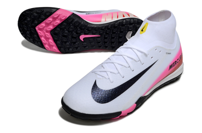 Nike Air Zoom Mercurial Superfly 10 Academy TF Artificial Turf Soccer Shoes - White/Black/Pink