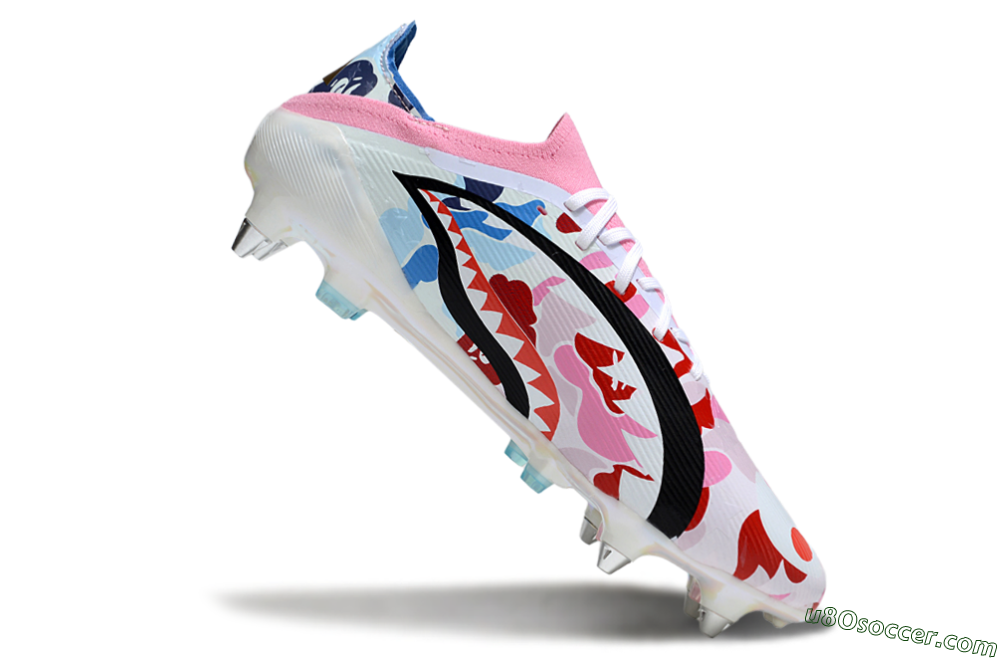 Adidas F50 Elite SG Soft Ground Soccer Cleats - Pink/Whtie/Blue/Red 4