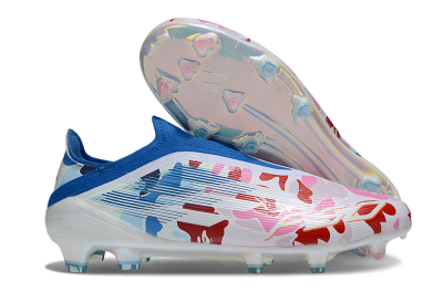 Adidas F50 Elite Laceless FG Firm Ground Soccer Cleats - Pink/Whtie/Blue/Red