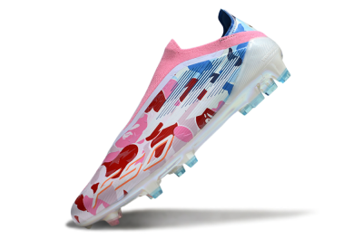 Adidas F50 Elite Laceless FG Firm Ground Soccer Cleats - Pink/Whtie/Blue/Red