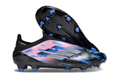 Adidas F50 Elite Laceless FG Firm Ground Soccer Cleats - Black/Blue/Pink