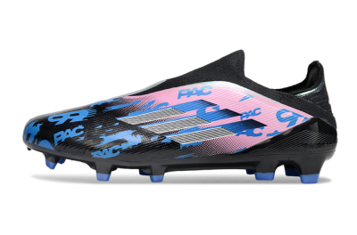 Adidas F50 Elite Laceless FG Firm Ground Soccer Cleats - Black/Blue/Pink