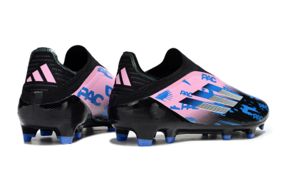 Adidas F50 Elite Laceless FG Firm Ground Soccer Cleats - Black/Blue/Pink