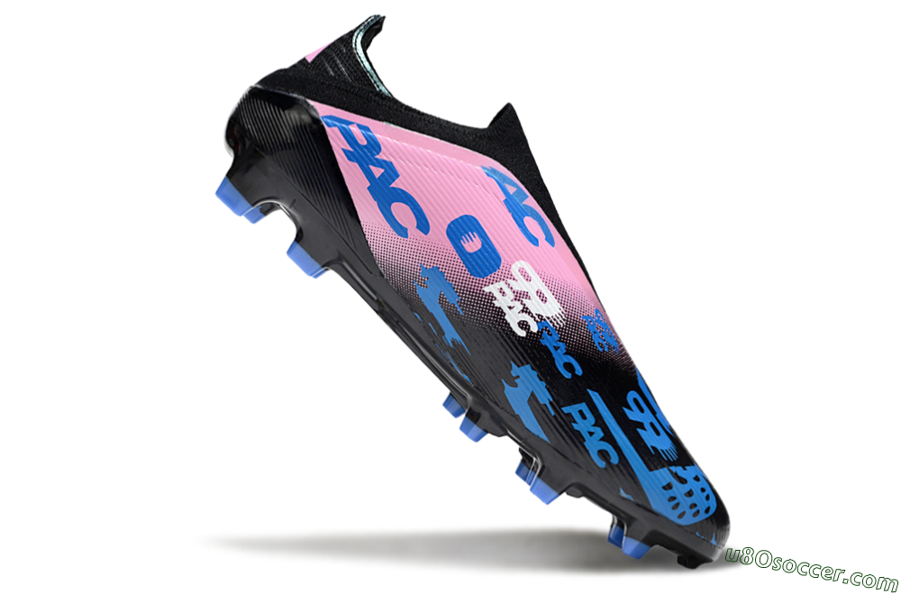 Adidas F50 Elite Laceless FG Firm Ground Soccer Cleats - Black/Blue/Pink 4