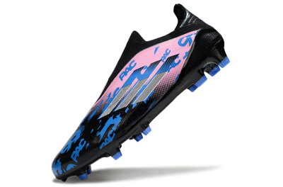 Adidas F50 Elite Laceless FG Firm Ground Soccer Cleats - Black/Blue/Pink