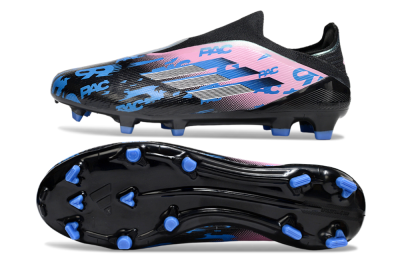 Adidas F50 Elite Laceless FG Firm Ground Soccer Cleats - Black/Blue/Pink