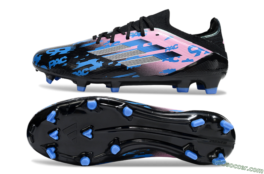 Adidas F50 Elite FG Firm Ground Soccer Cleats - Black/Blue/Pink 0