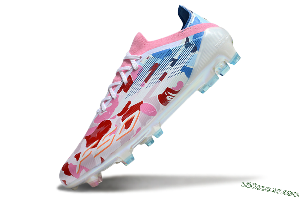 Adidas F50 Elite FG Firm Ground Soccer Cleats - Pink/Whtie/Blue/Red 5