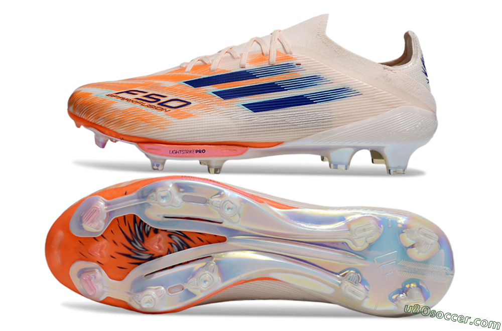 Adidas F50+ Lightstrike Pro FG Firm Ground Soccer Cleats - Pink/Red/Blue 0