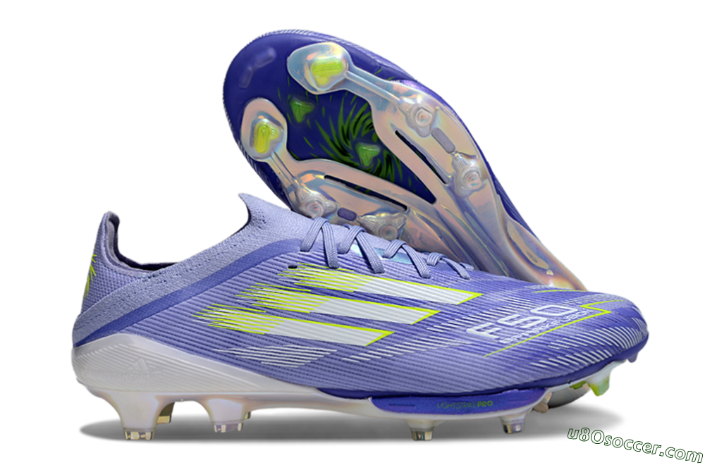 Adidas F50+ Lightstrike Pro FG Firm Ground Soccer Cleats - Blue/White/Yellow 1
