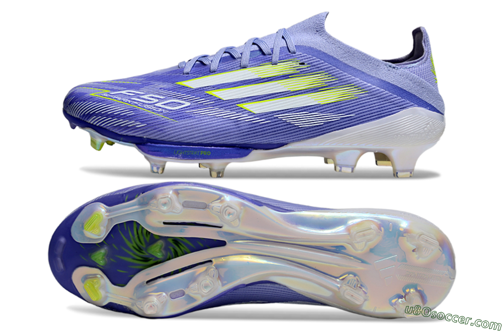 Adidas F50+ Lightstrike Pro FG Firm Ground Soccer Cleats - Blue/White/Yellow 0