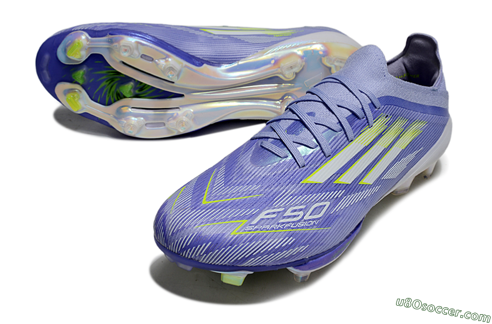 Adidas F50+ Lightstrike Pro FG Firm Ground Soccer Cleats - Blue/White/Yellow 3