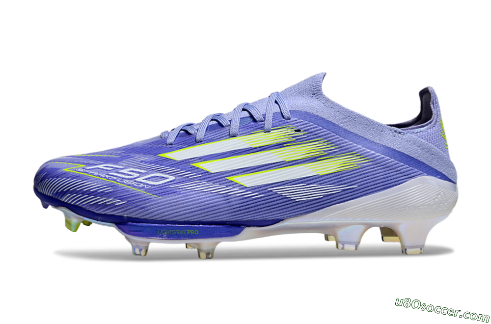 Adidas F50+ Lightstrike Pro FG Firm Ground Soccer Cleats - Blue/White/Yellow 2