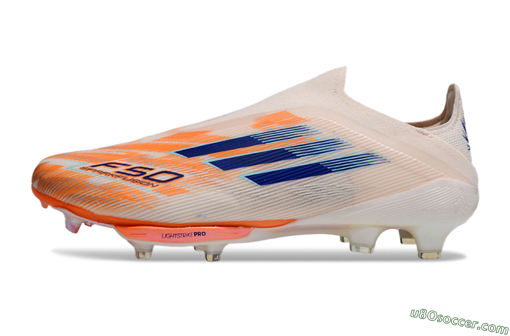 Adidas F50+ Lightstrike Pro Laceless FG Firm Ground Soccer Cleats - Pink/Red/Blue 2
