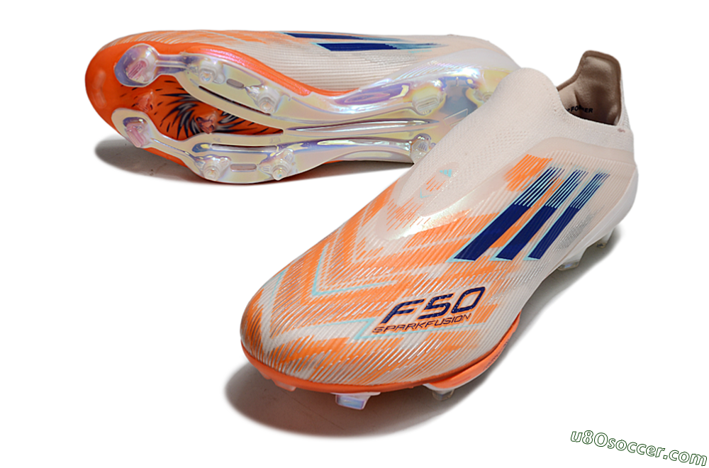 Adidas F50+ Lightstrike Pro Laceless FG Firm Ground Soccer Cleats - Pink/Red/Blue 3