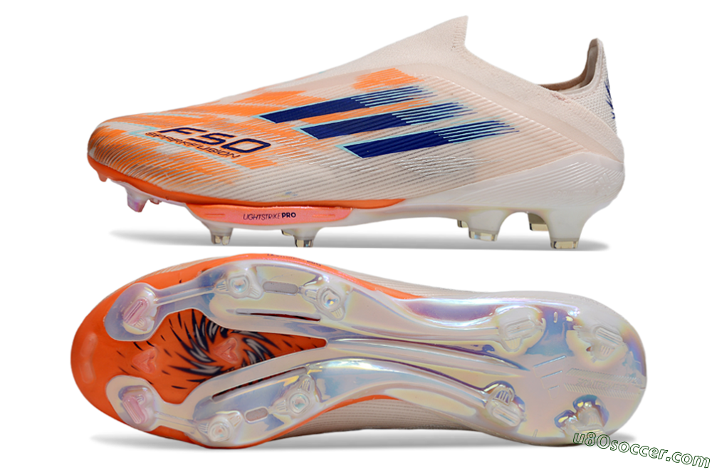 Adidas F50+ Lightstrike Pro Laceless FG Firm Ground Soccer Cleats - Pink/Red/Blue 0